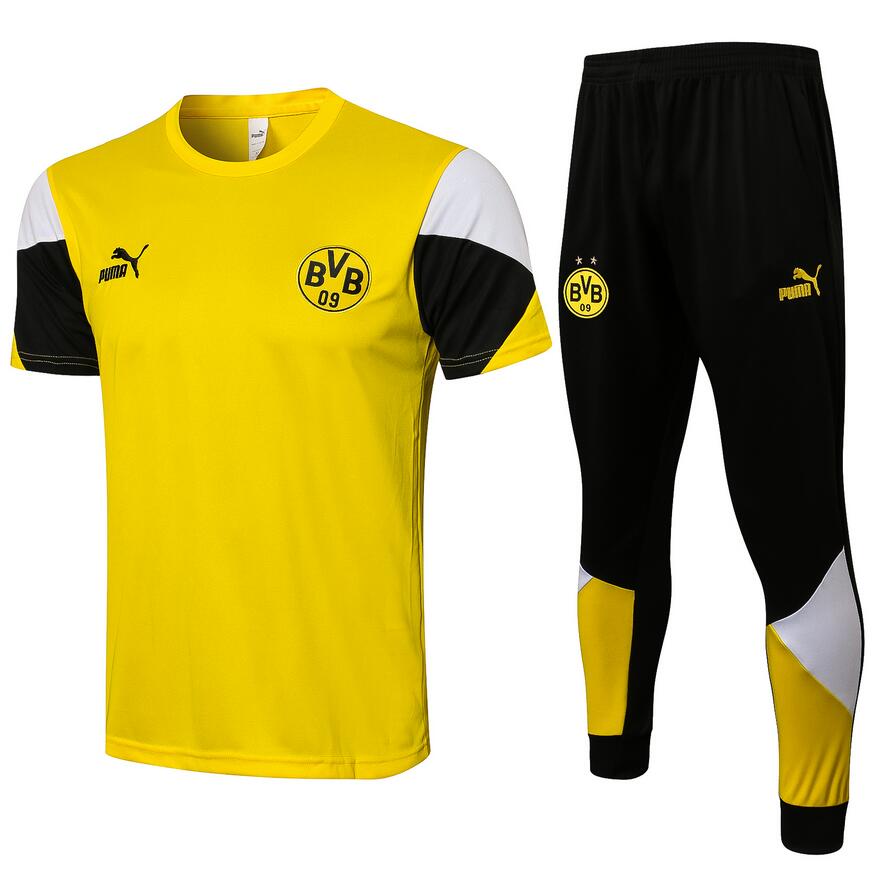 2021/22 Dortmund Yellow Training Kits Shirt with Pants